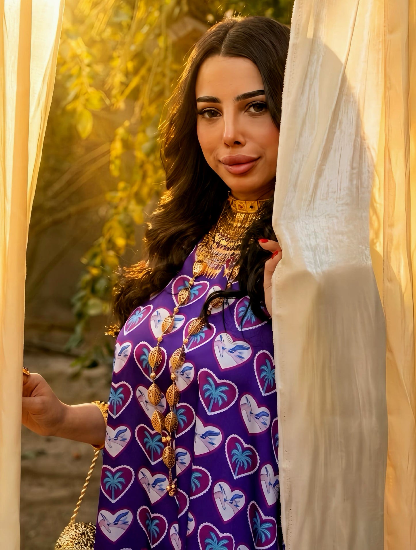 N162 - Hearts kaftan
