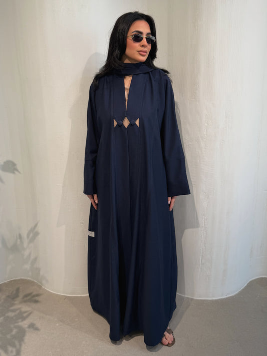 N168 - Noir navy abaya