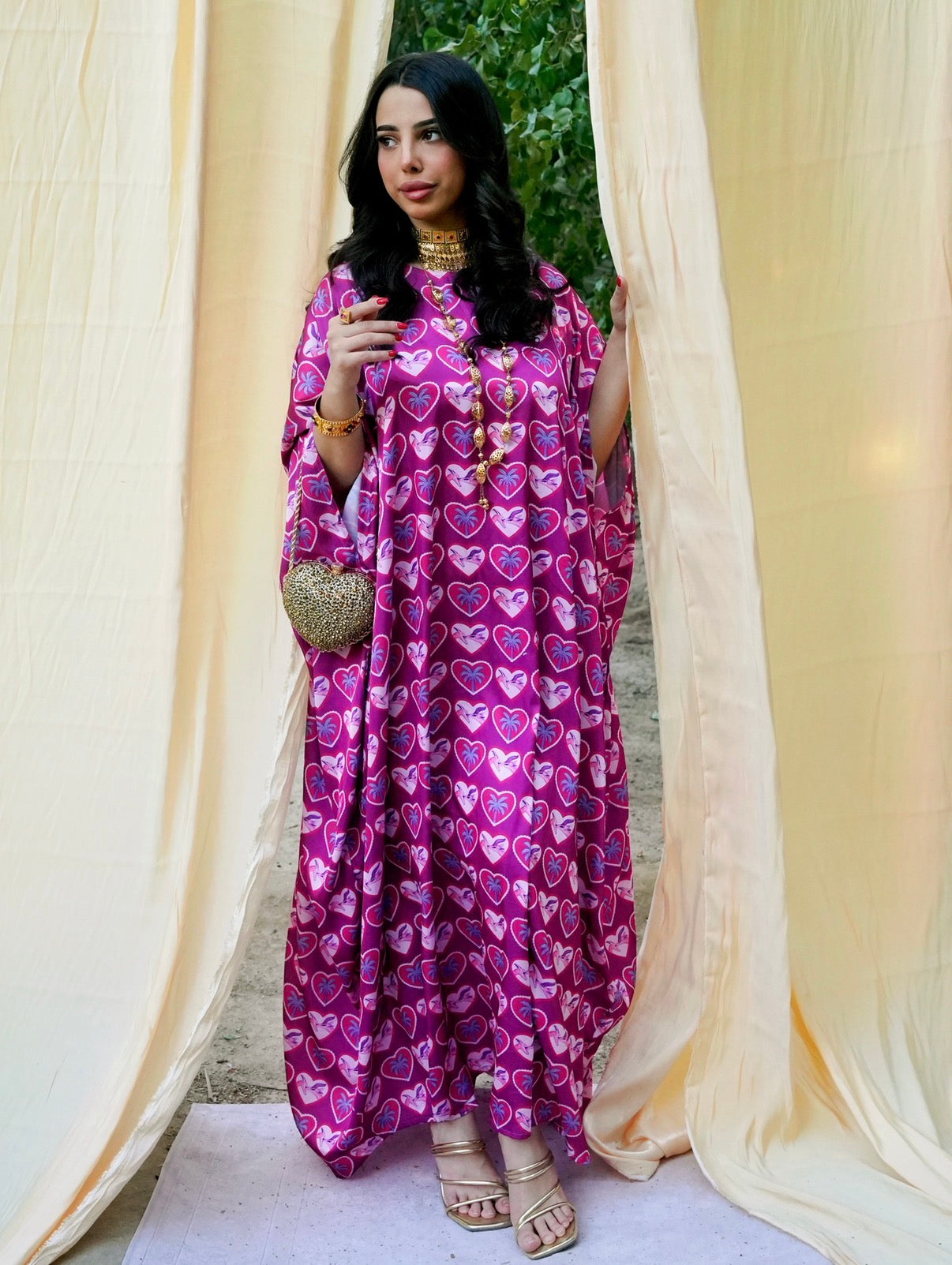 N164 - Hearts kaftan