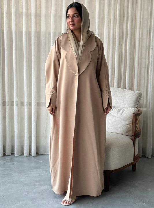 N060 - Formal beige abaya