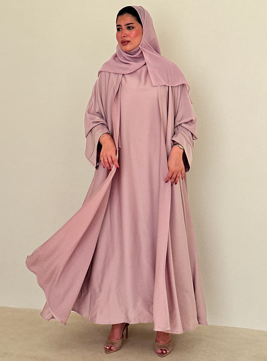 N083 - Pink abaya set