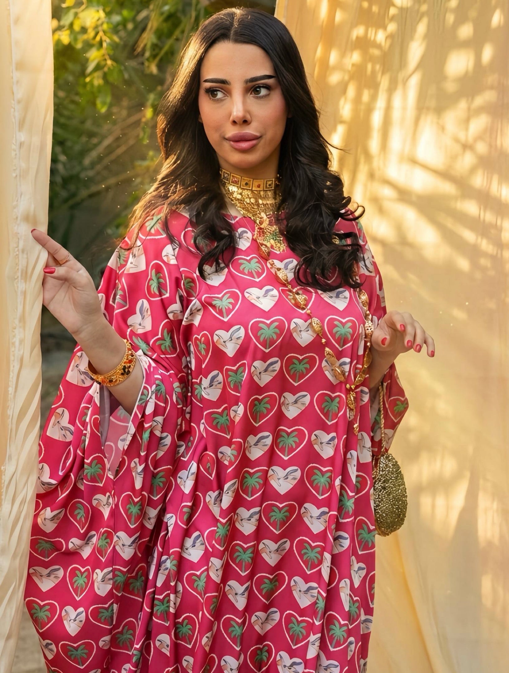 N158 - Hearts kaftan
