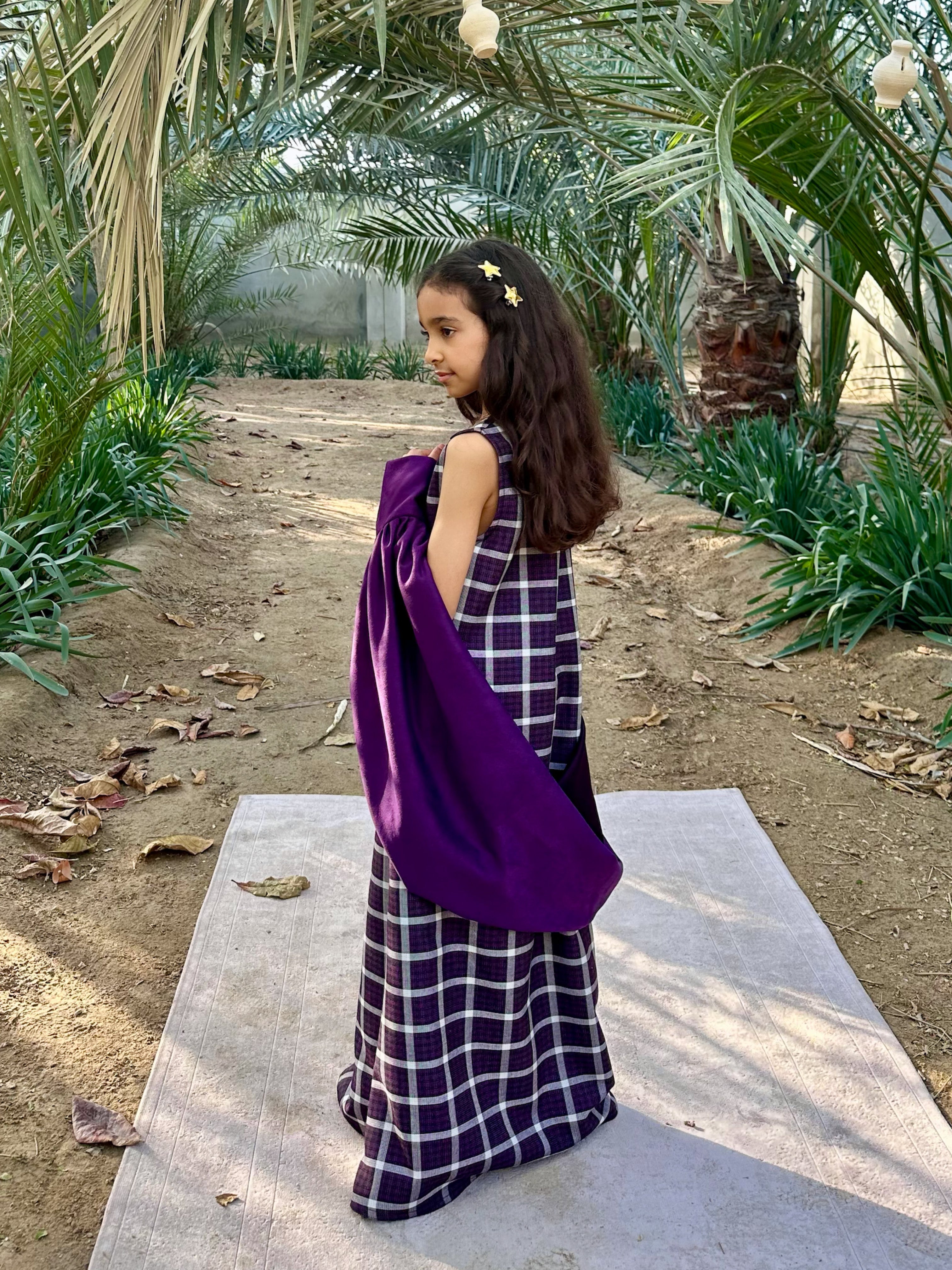 N151 - Girls plaid kaftan