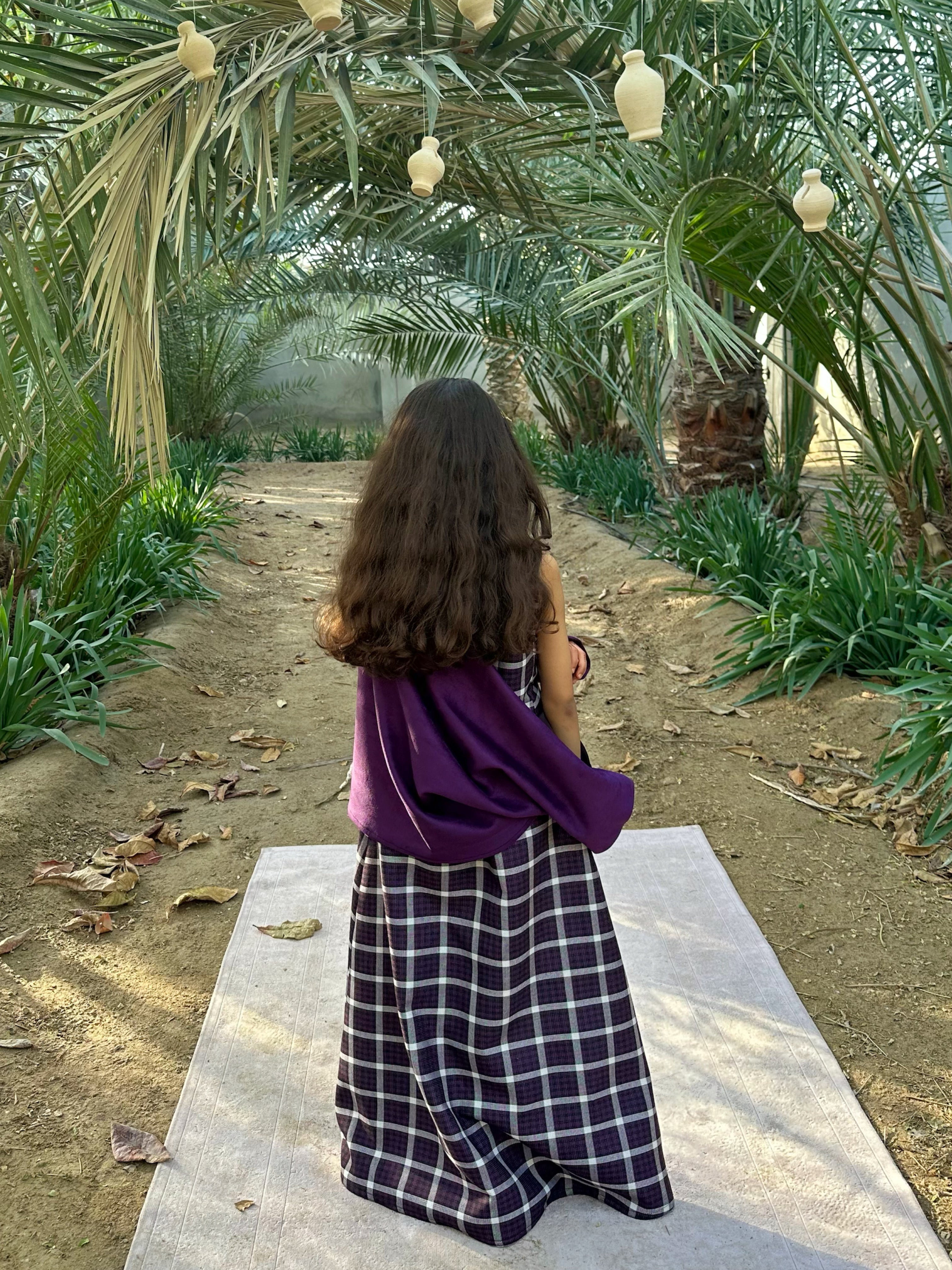 N151 - Girls plaid kaftan