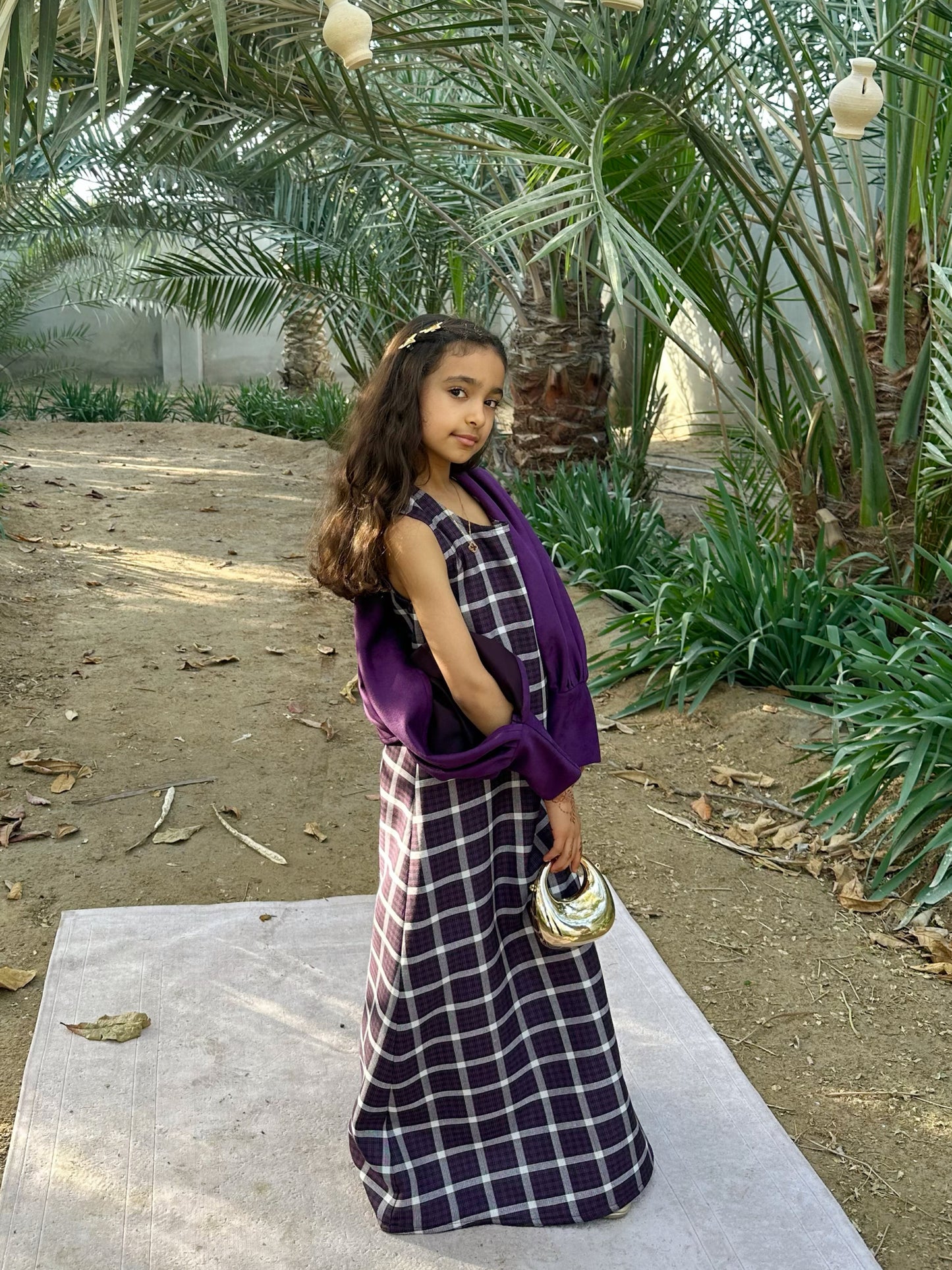 N151 - Girls plaid kaftan