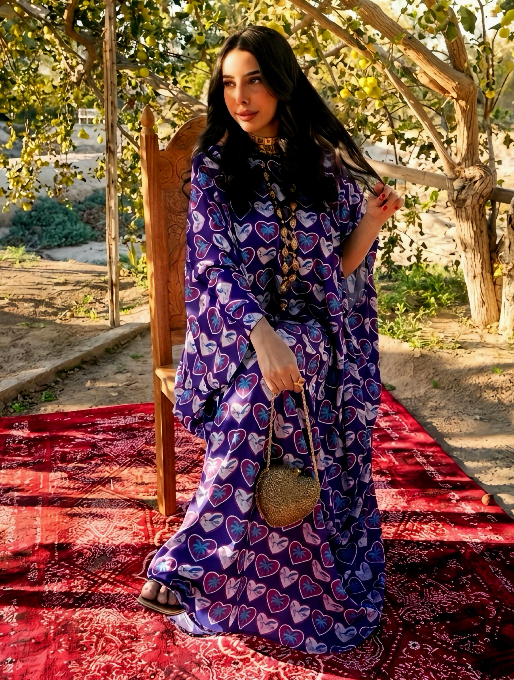 N162 - Hearts kaftan