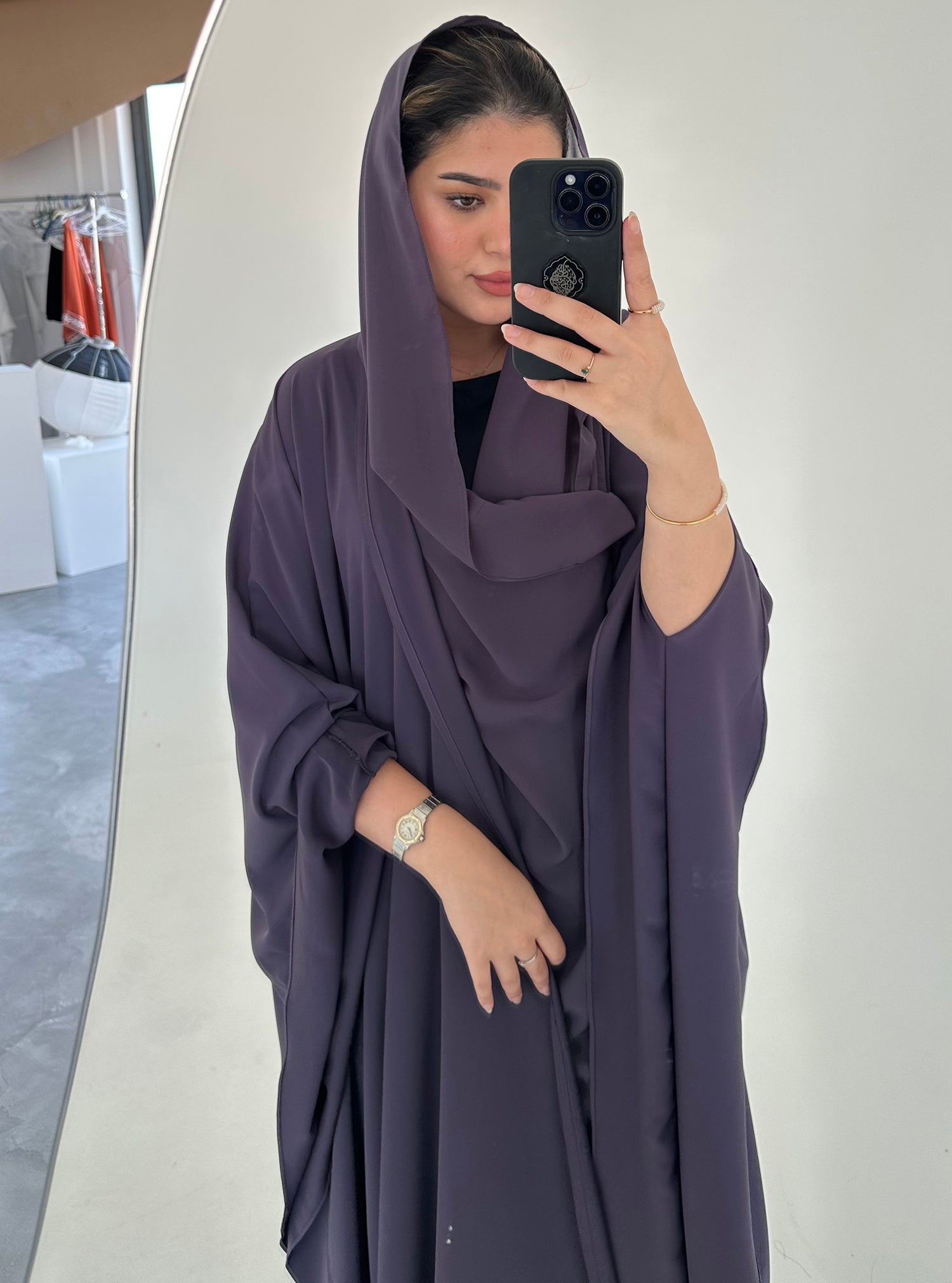 N056 - Purple butterfly abaya
