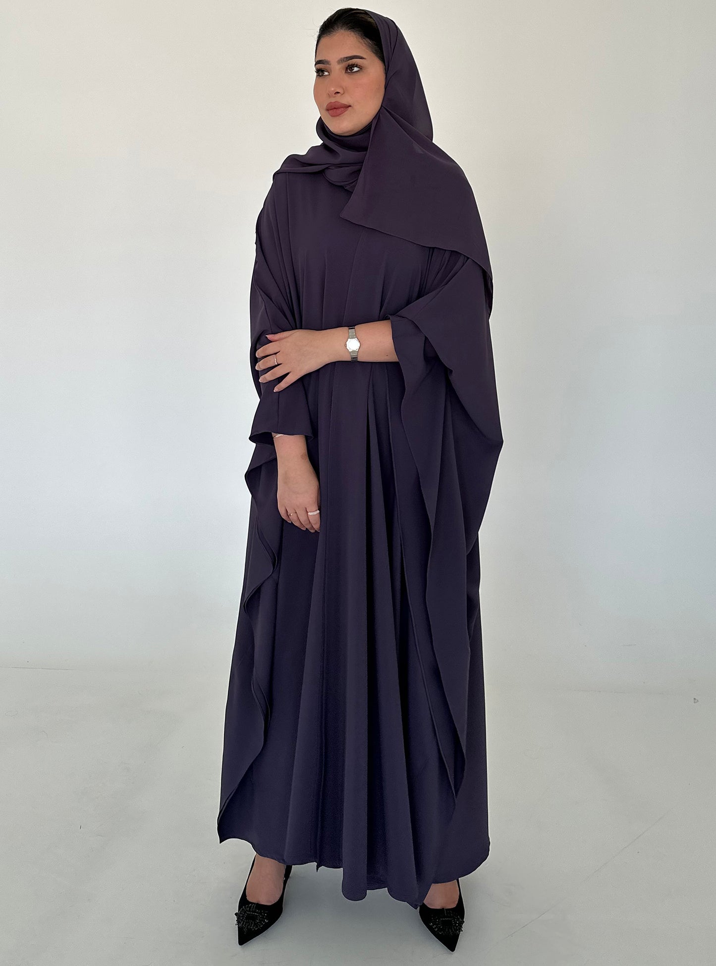 N056 - Purple butterfly abaya