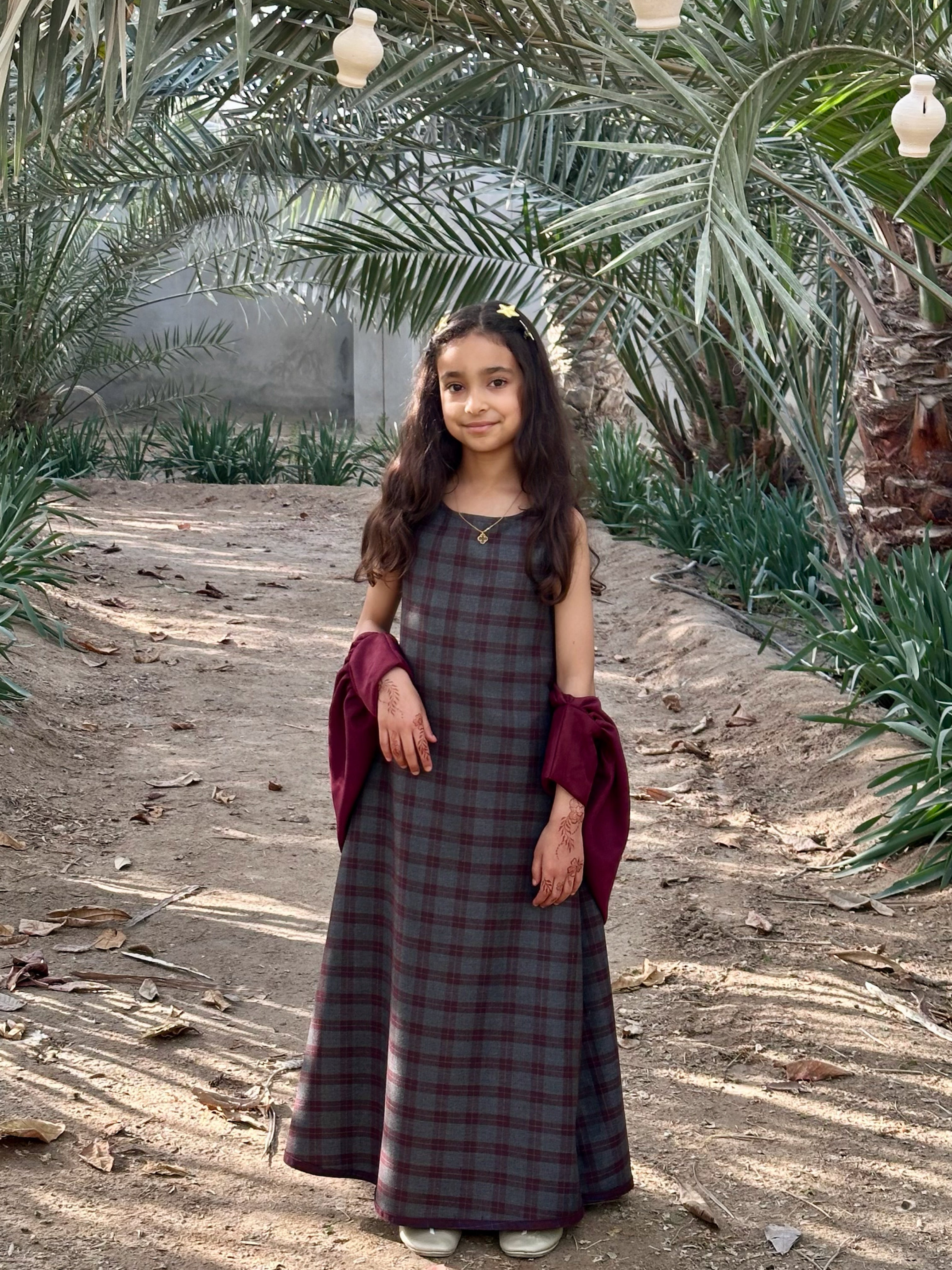 N150 - Girls plaid kaftan