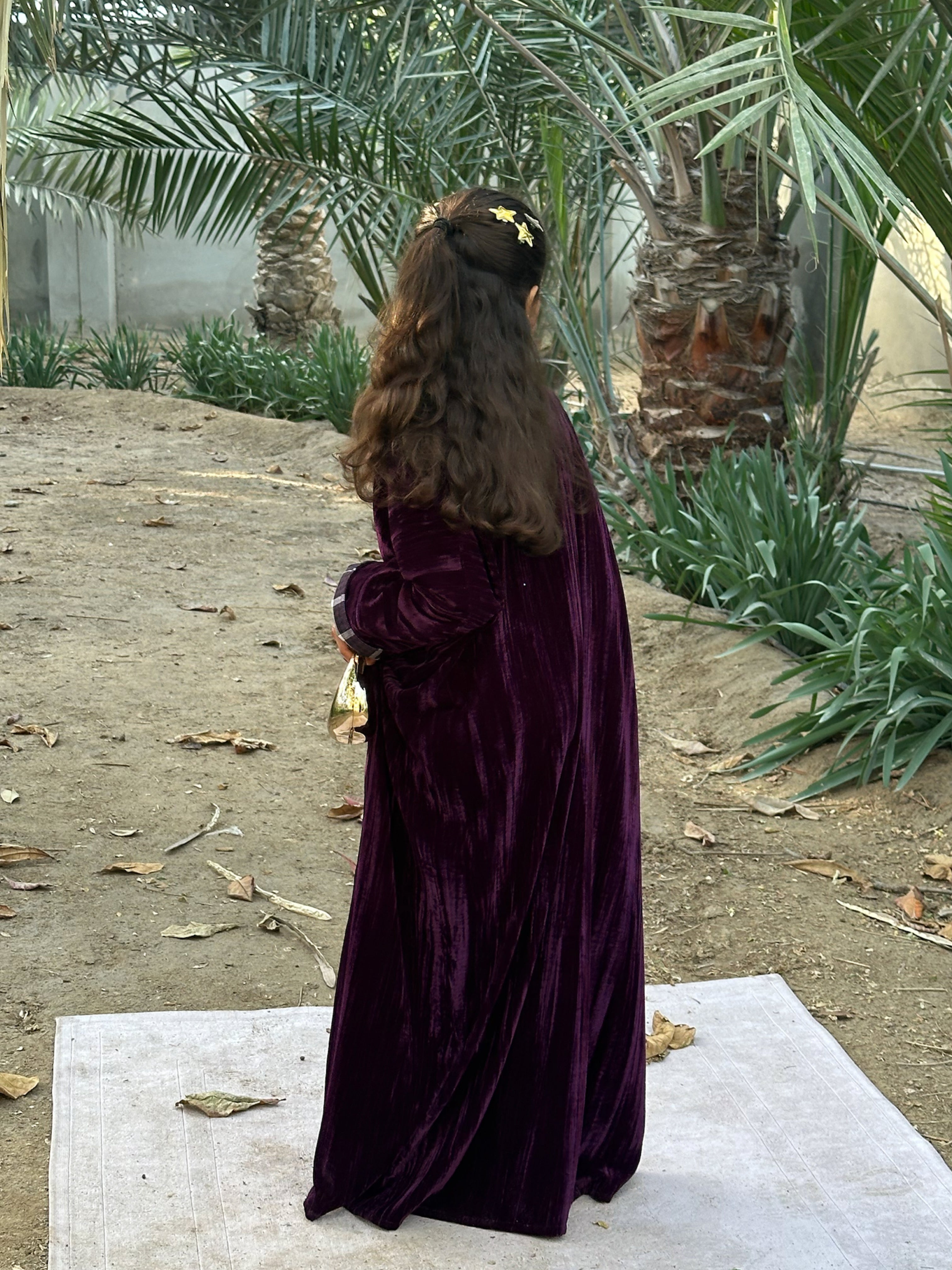 N157 - Velvet plaid kaftan