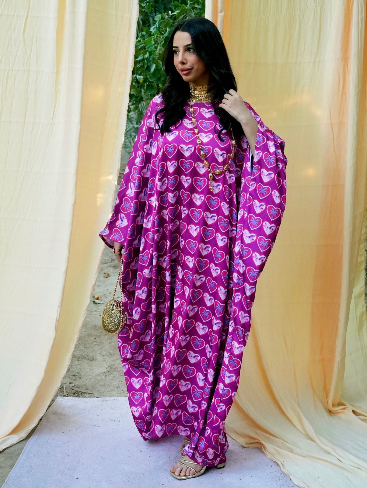 N164 - Hearts kaftan