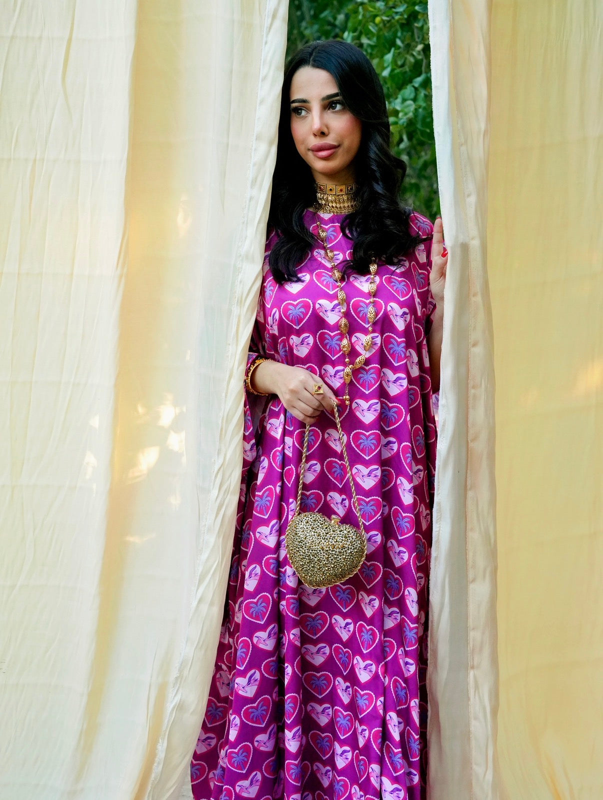 N164 - Hearts kaftan