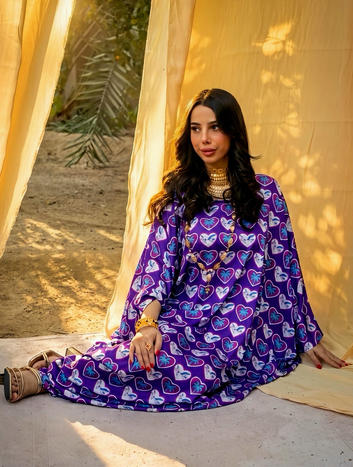 N162 - Hearts kaftan