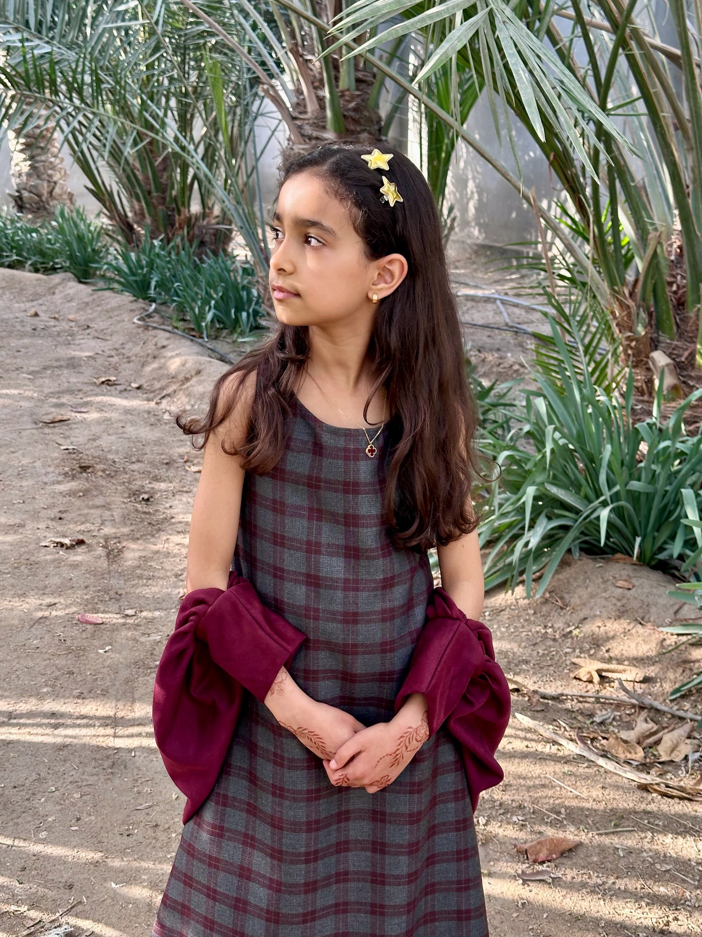 N150 - Girls plaid kaftan