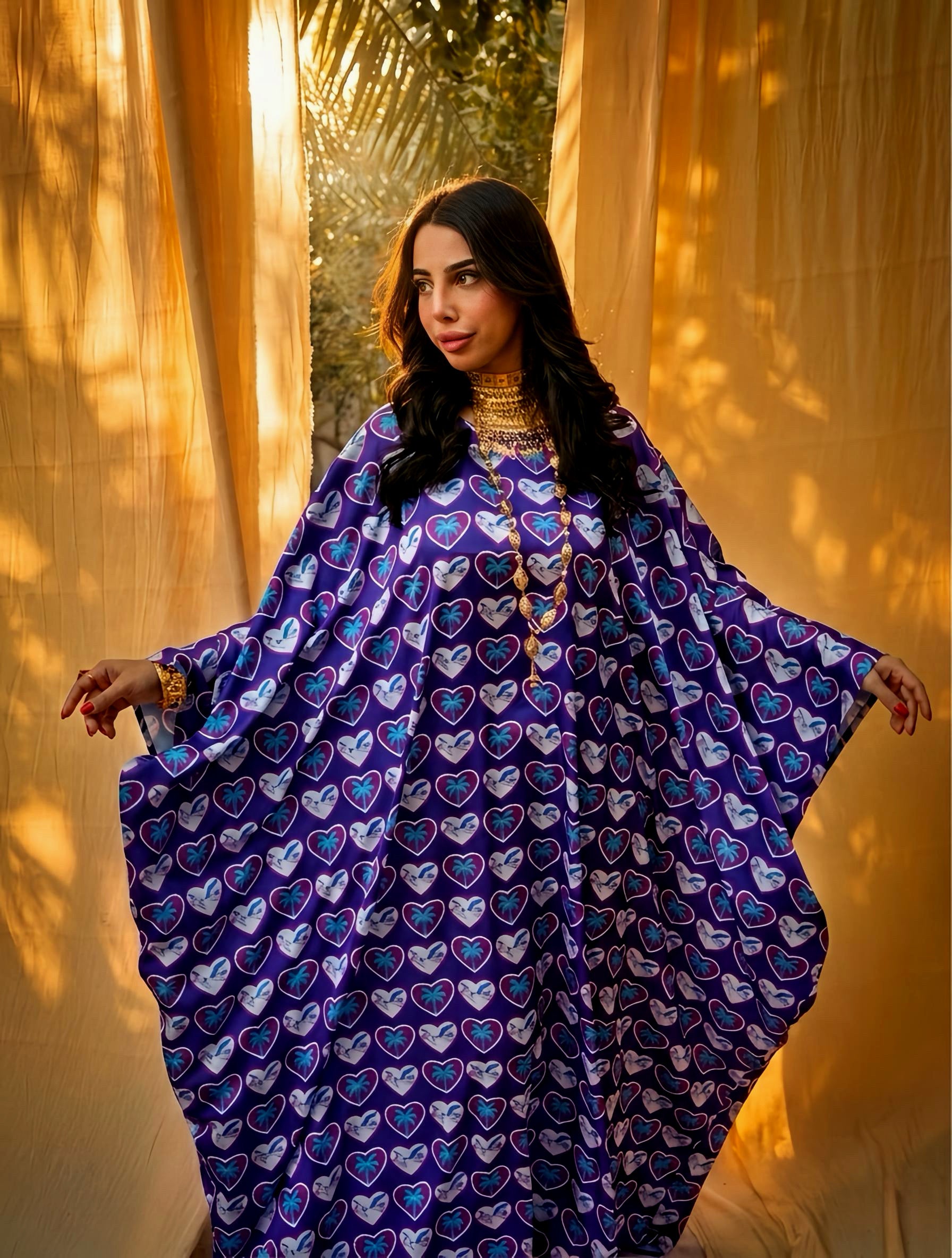 N162 - Hearts kaftan