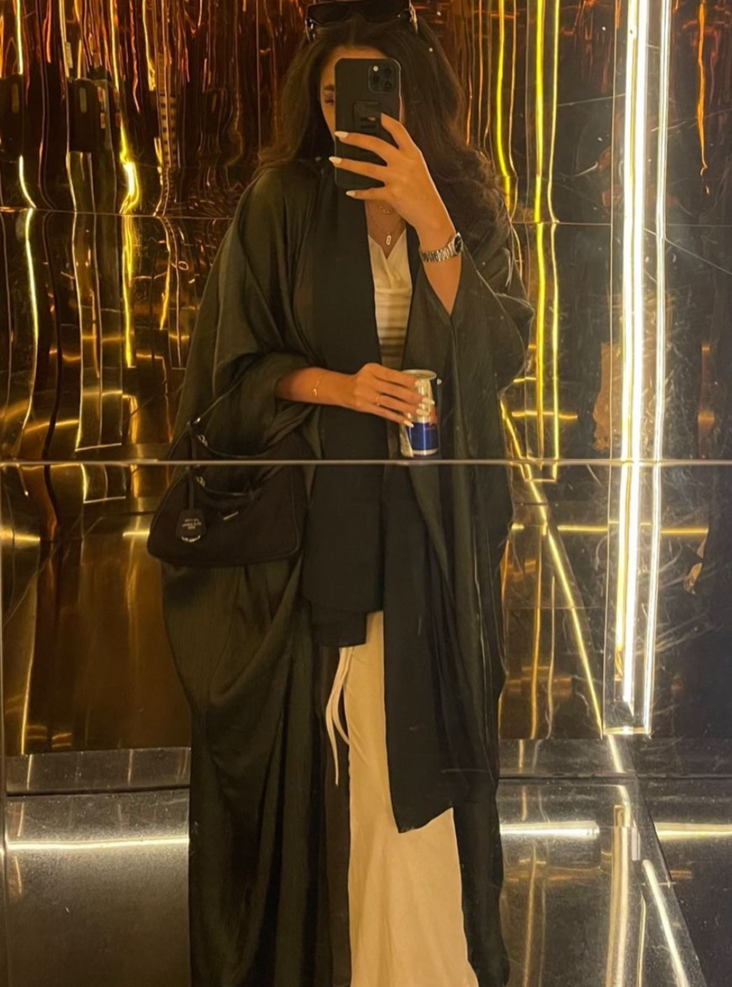 N023 - jungle green shiny abaya