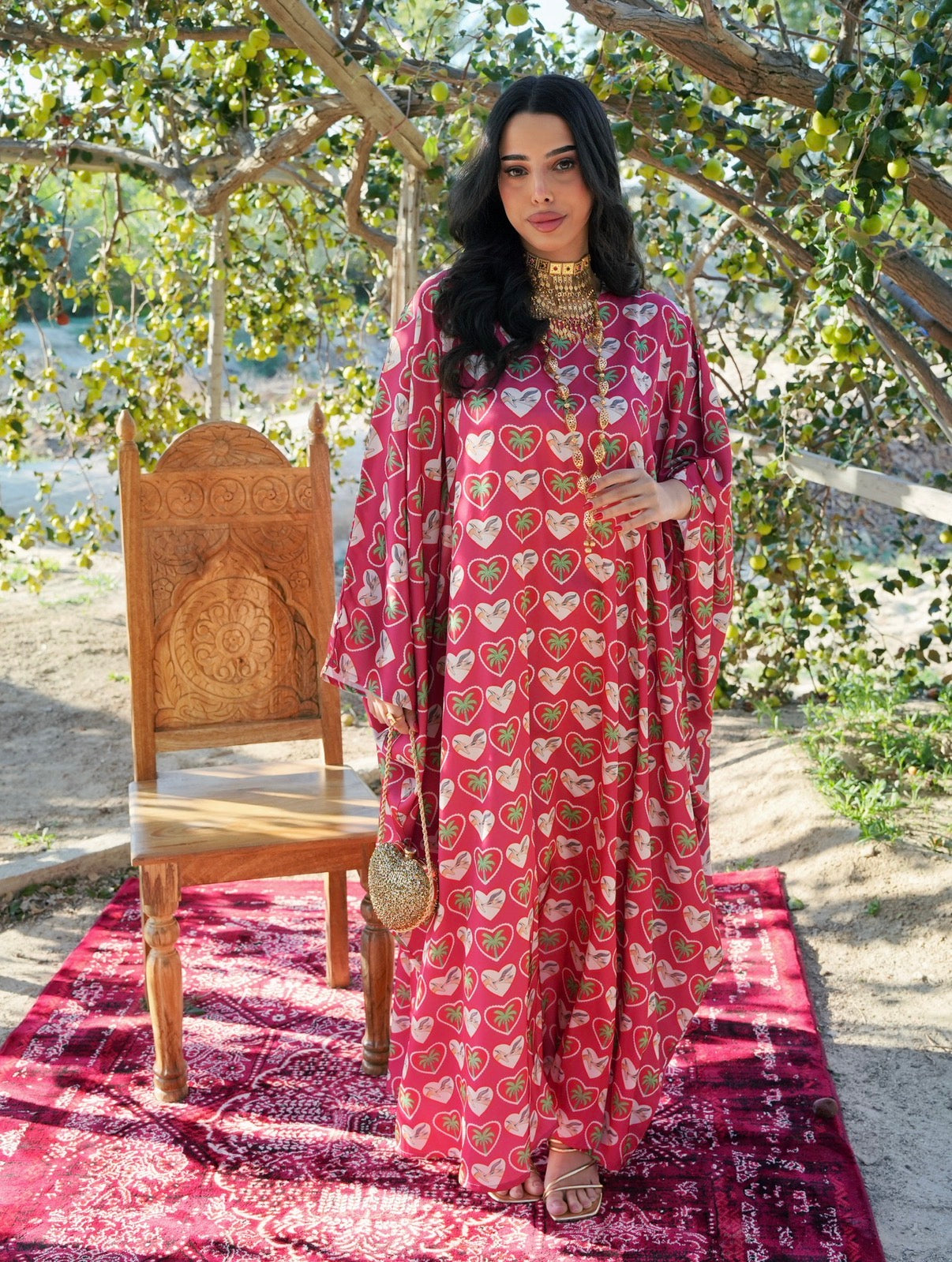 N158 - Hearts kaftan