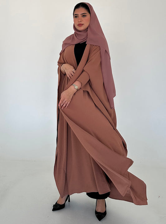 N055 - Peachy butterfly abaya