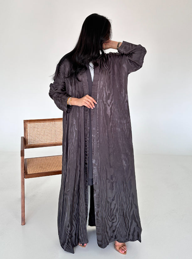 N053 - Grey silk jacquard