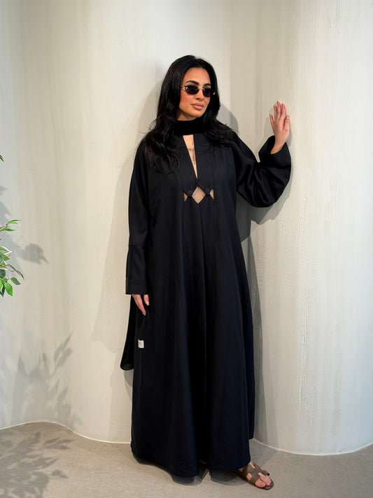 N166 - Noir black abaya