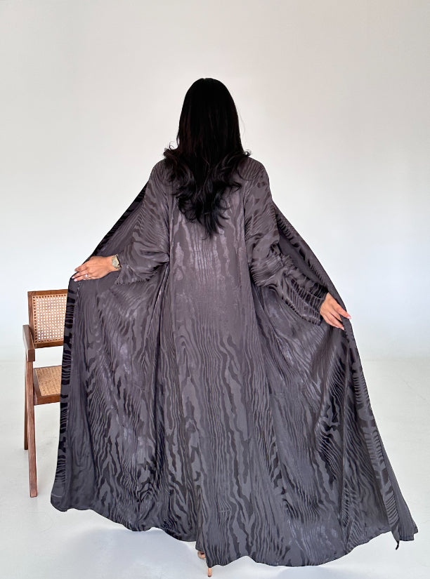 N053 - Grey silk jacquard