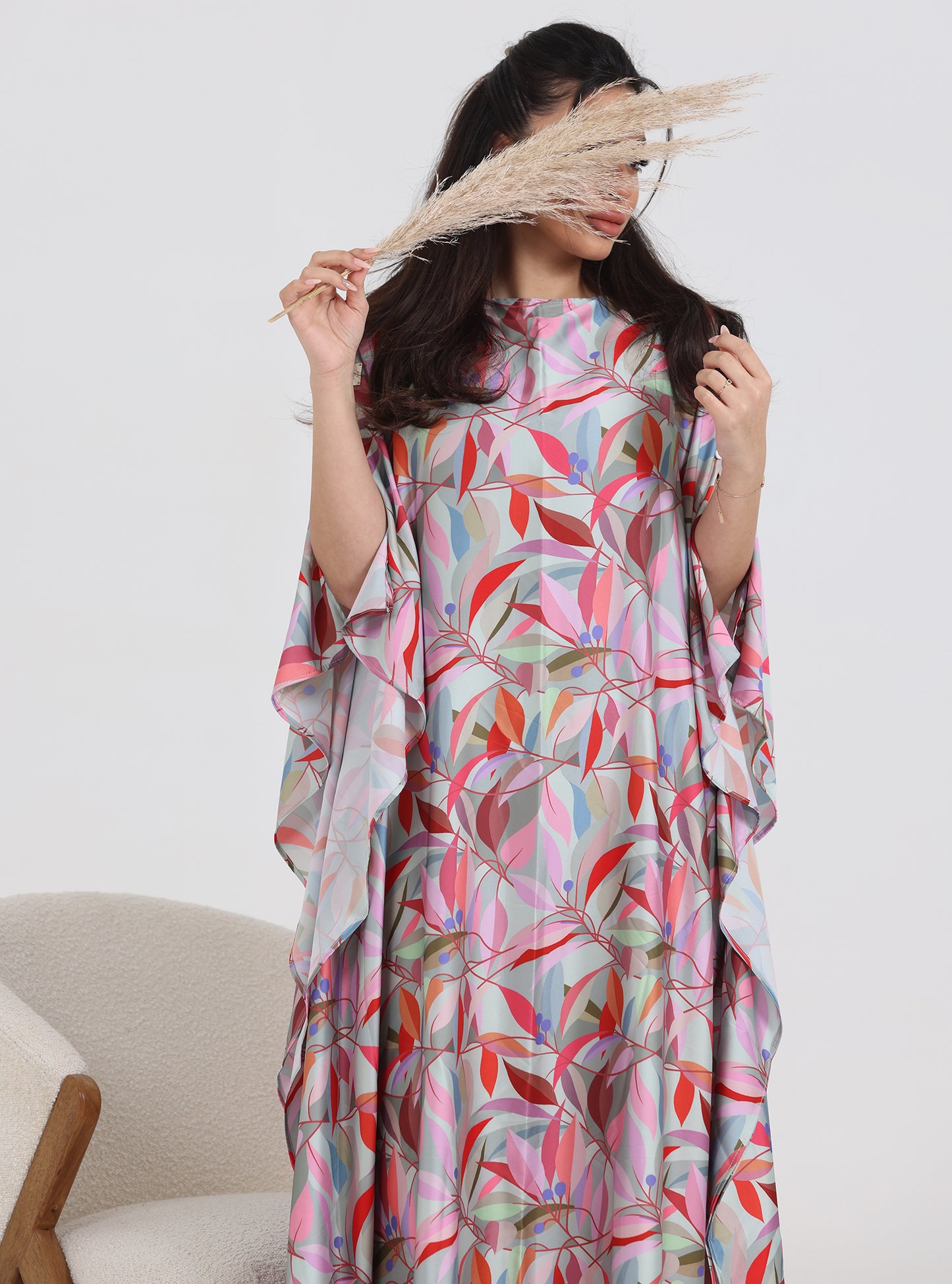 N017 - Daily floral kaftan