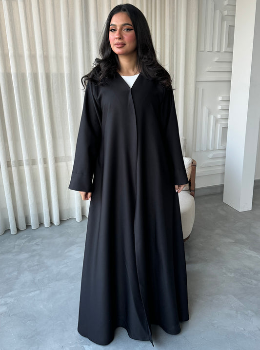 N063 - Black basic abaya