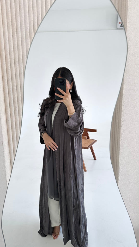 N053 - Grey silk jacquard