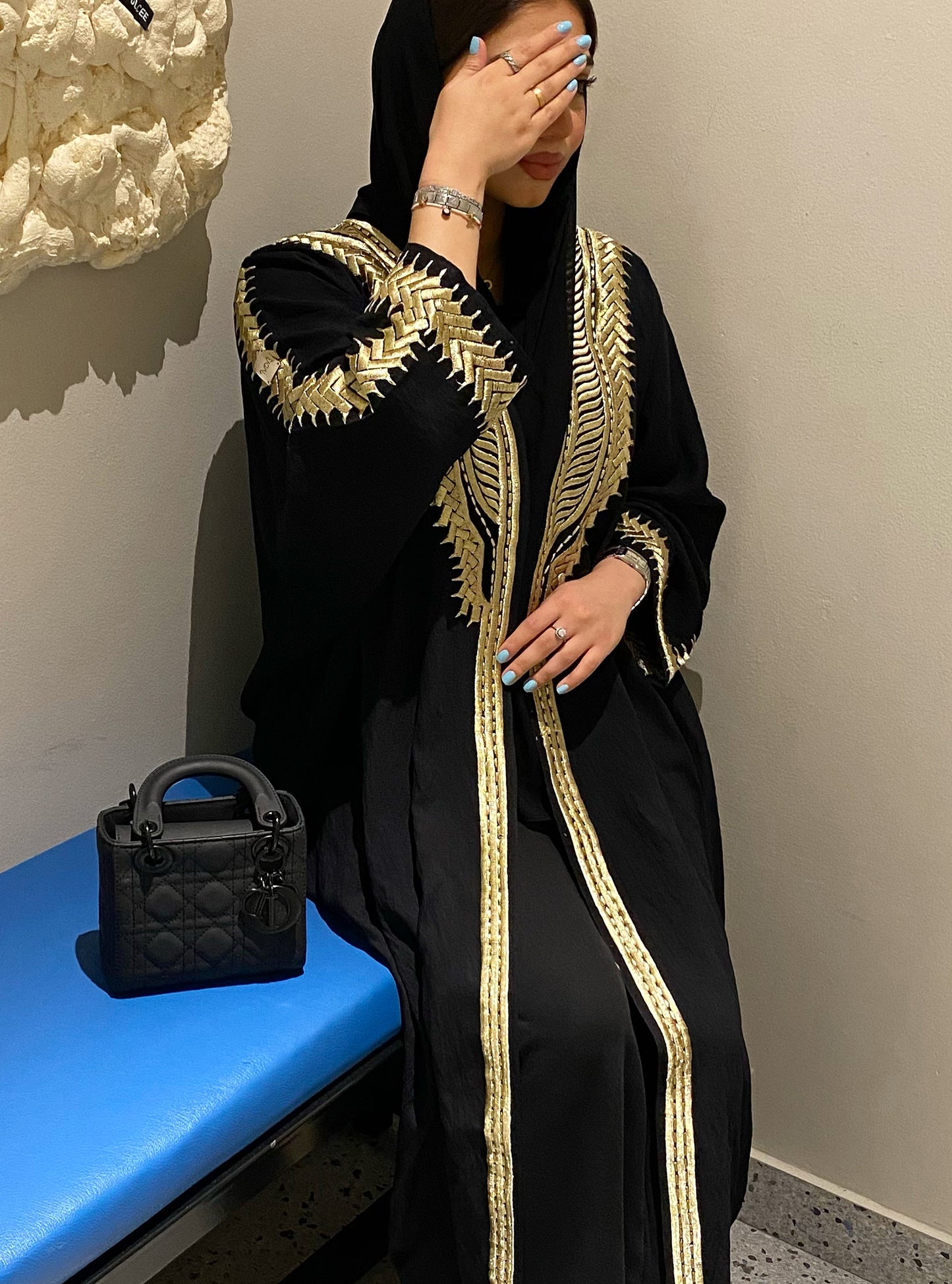 N001 - Black Bisht Linen Abaya