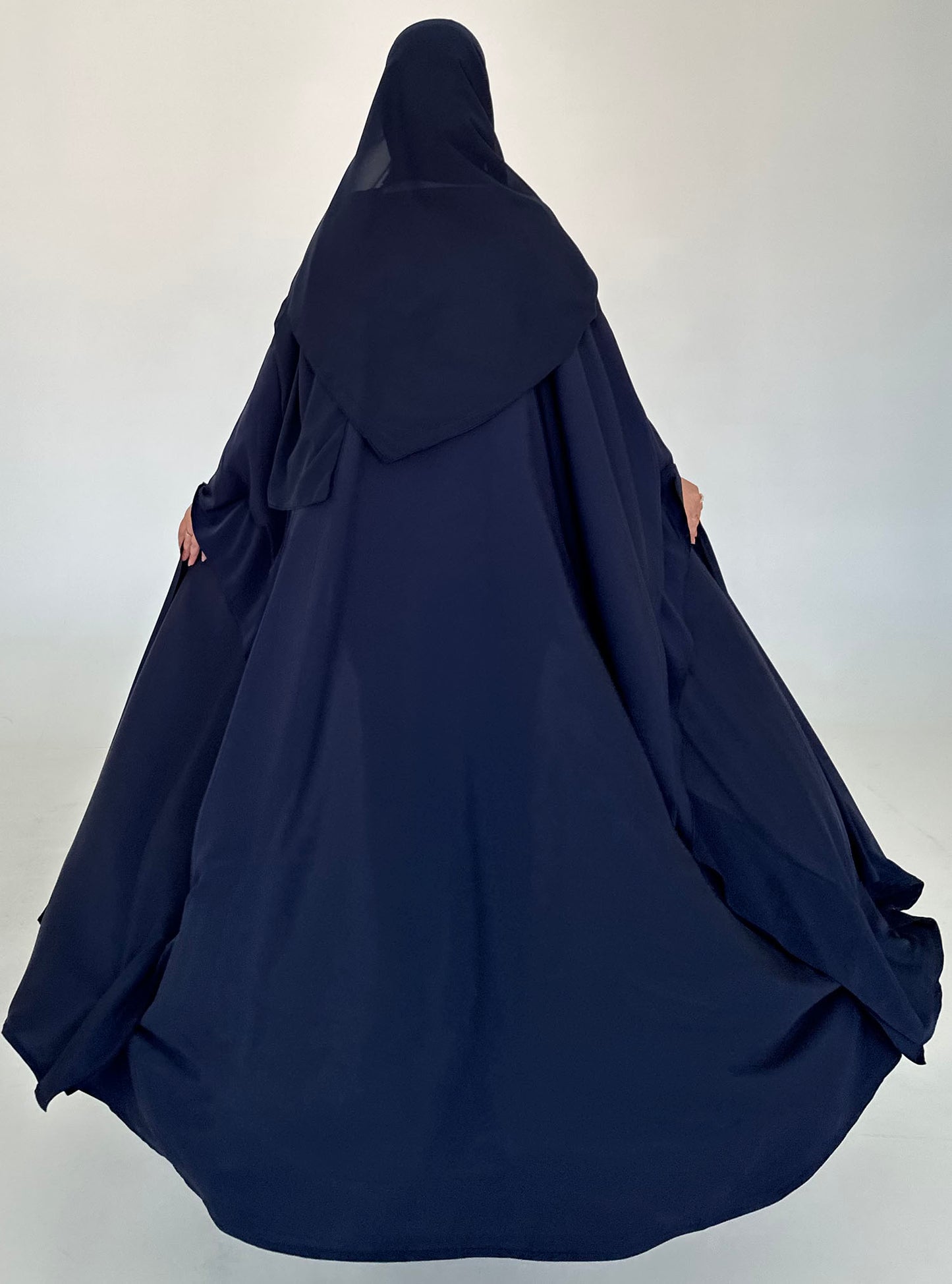 N059 - Navy butterfly abaya