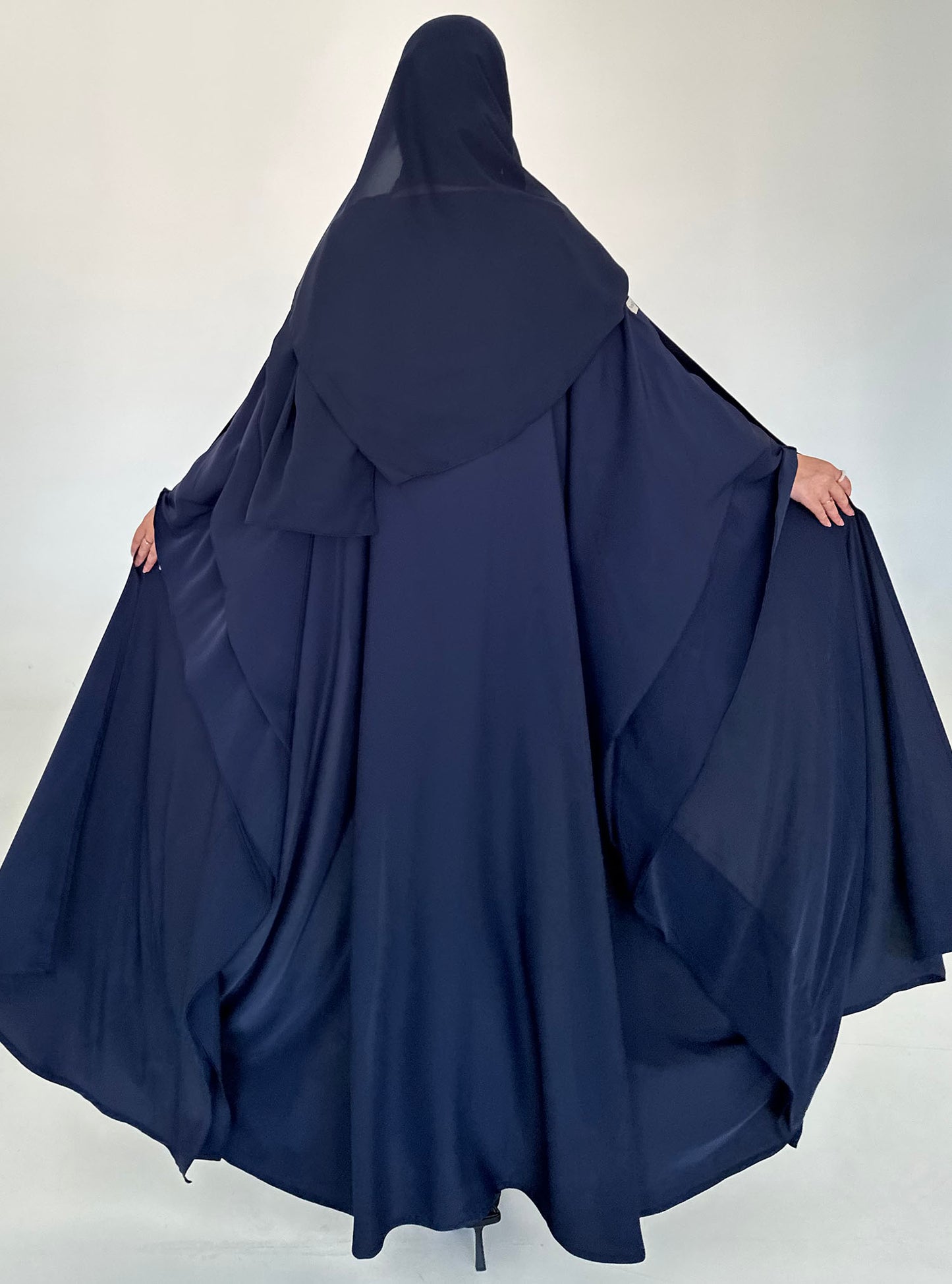 N059 - Navy butterfly abaya