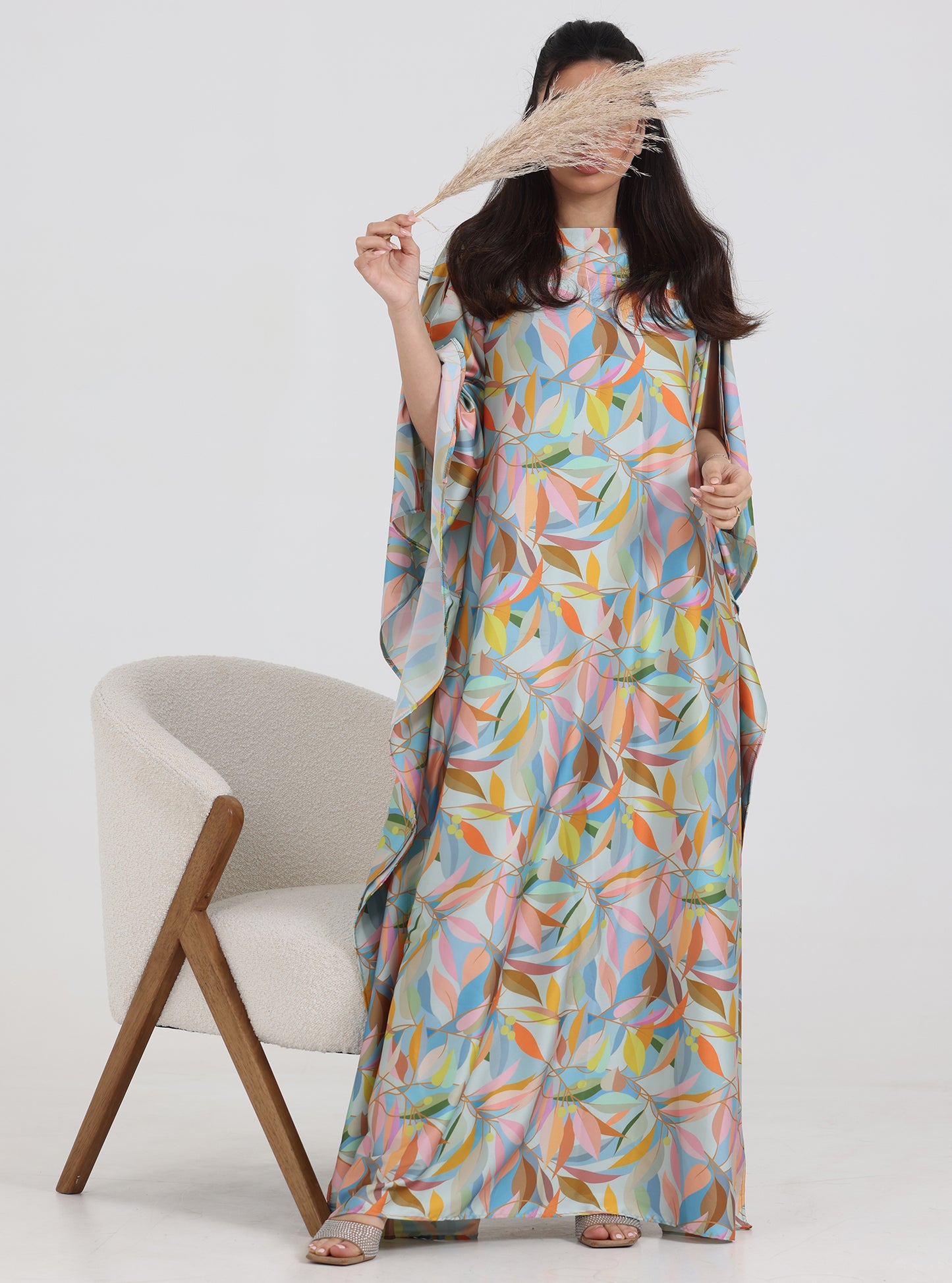 N016 - Daily floral kaftan