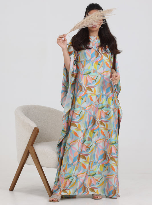 N016 - Daily floral kaftan