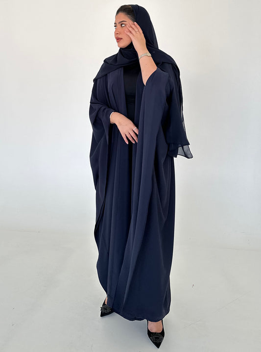 N059 - Navy butterfly abaya