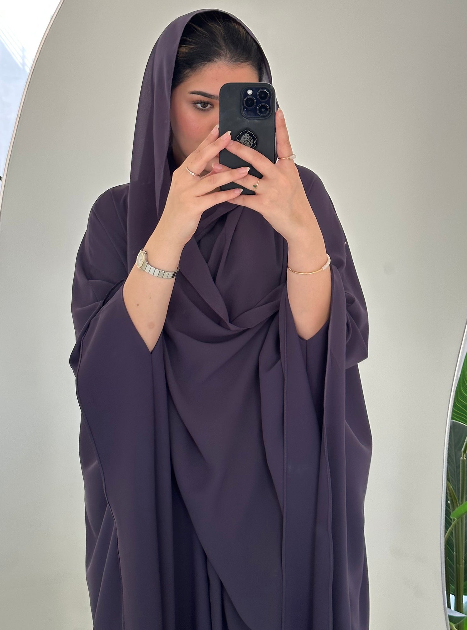 N056 - Purple butterfly abaya