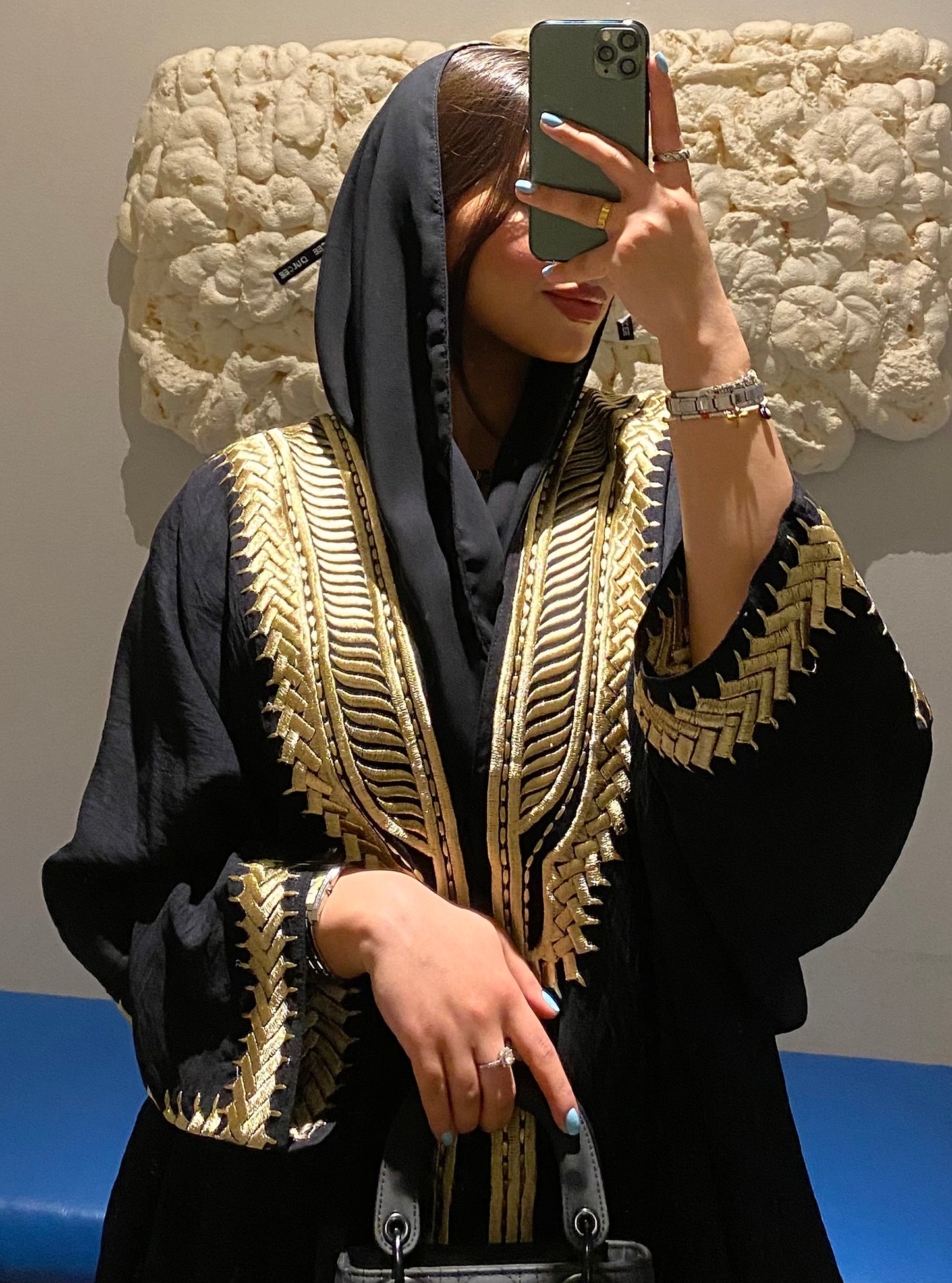 N001 - Black Bisht Linen Abaya