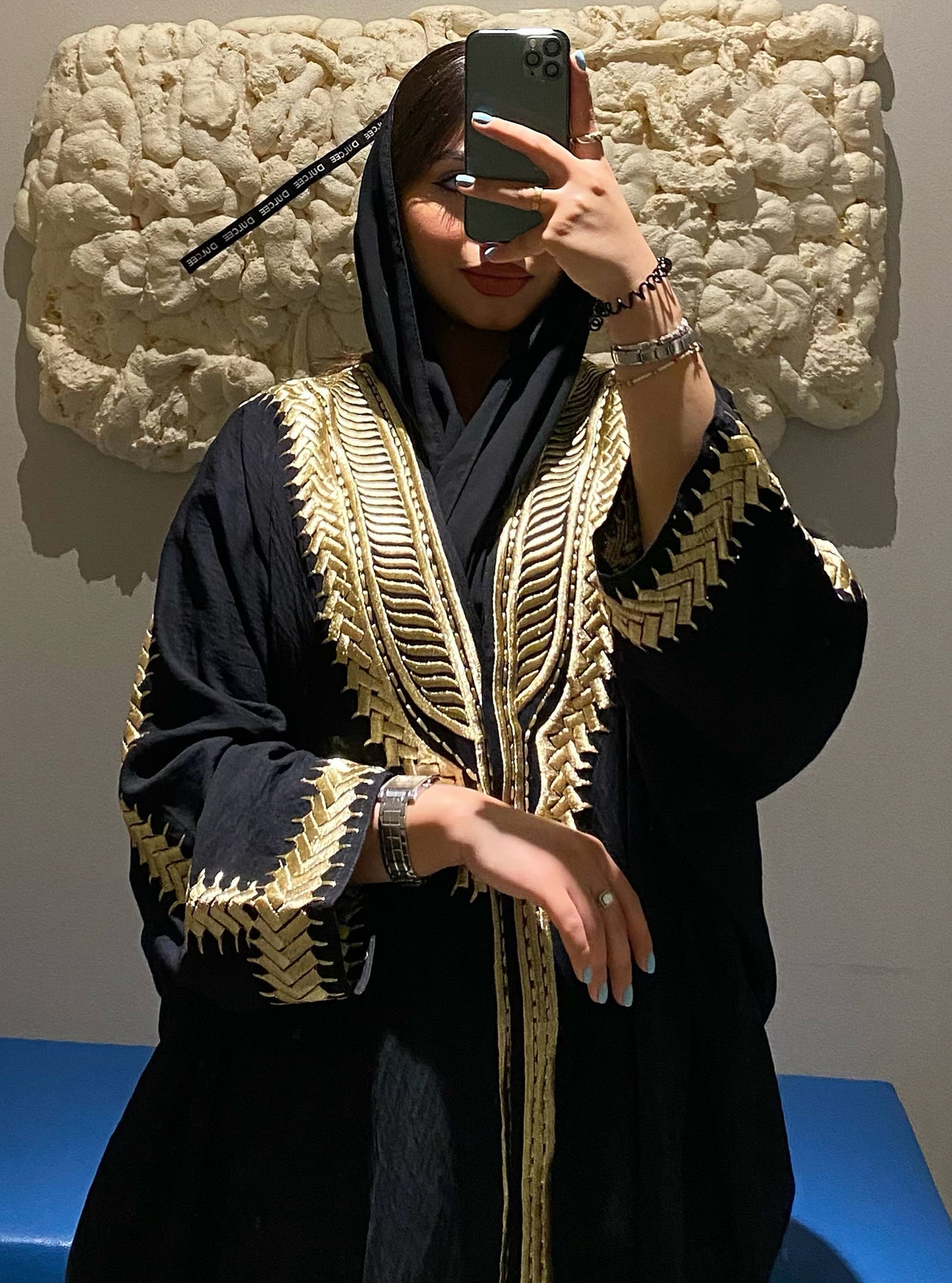 N001 - Black Bisht Linen Abaya